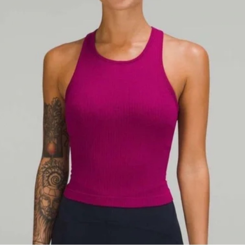 Lululemon Ebb to Street Magenta Purple Tank Top sz 10